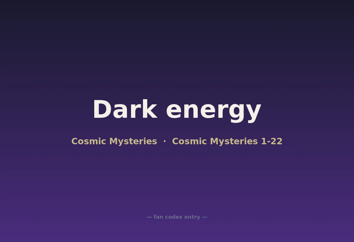 Dark energy