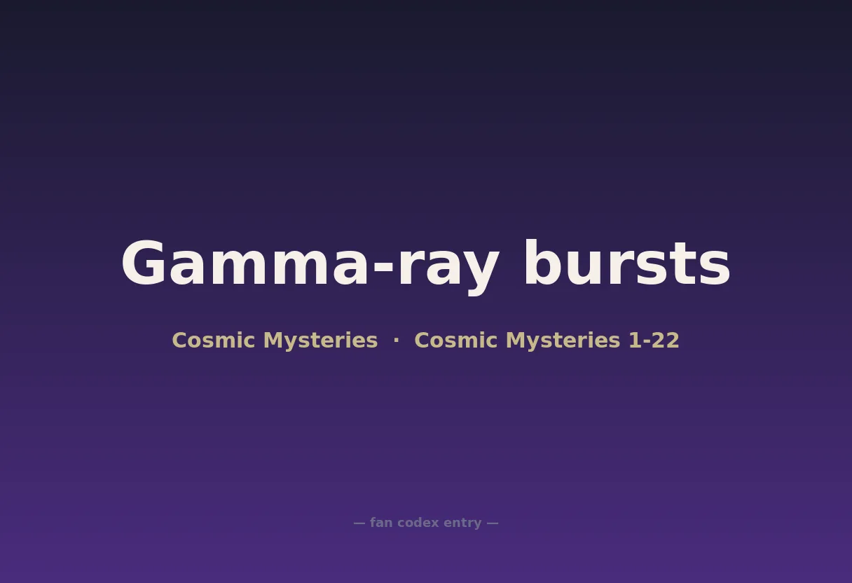 Gamma-ray bursts