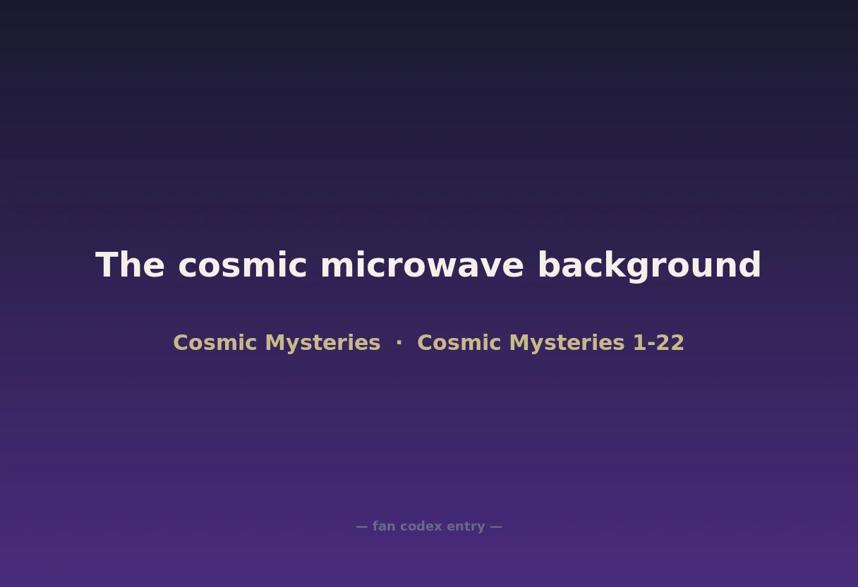 The cosmic microwave background