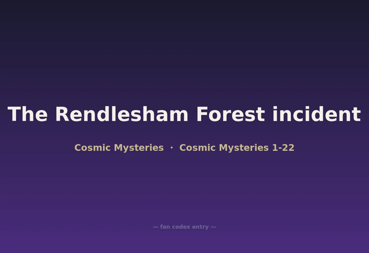 The Rendlesham Forest incident