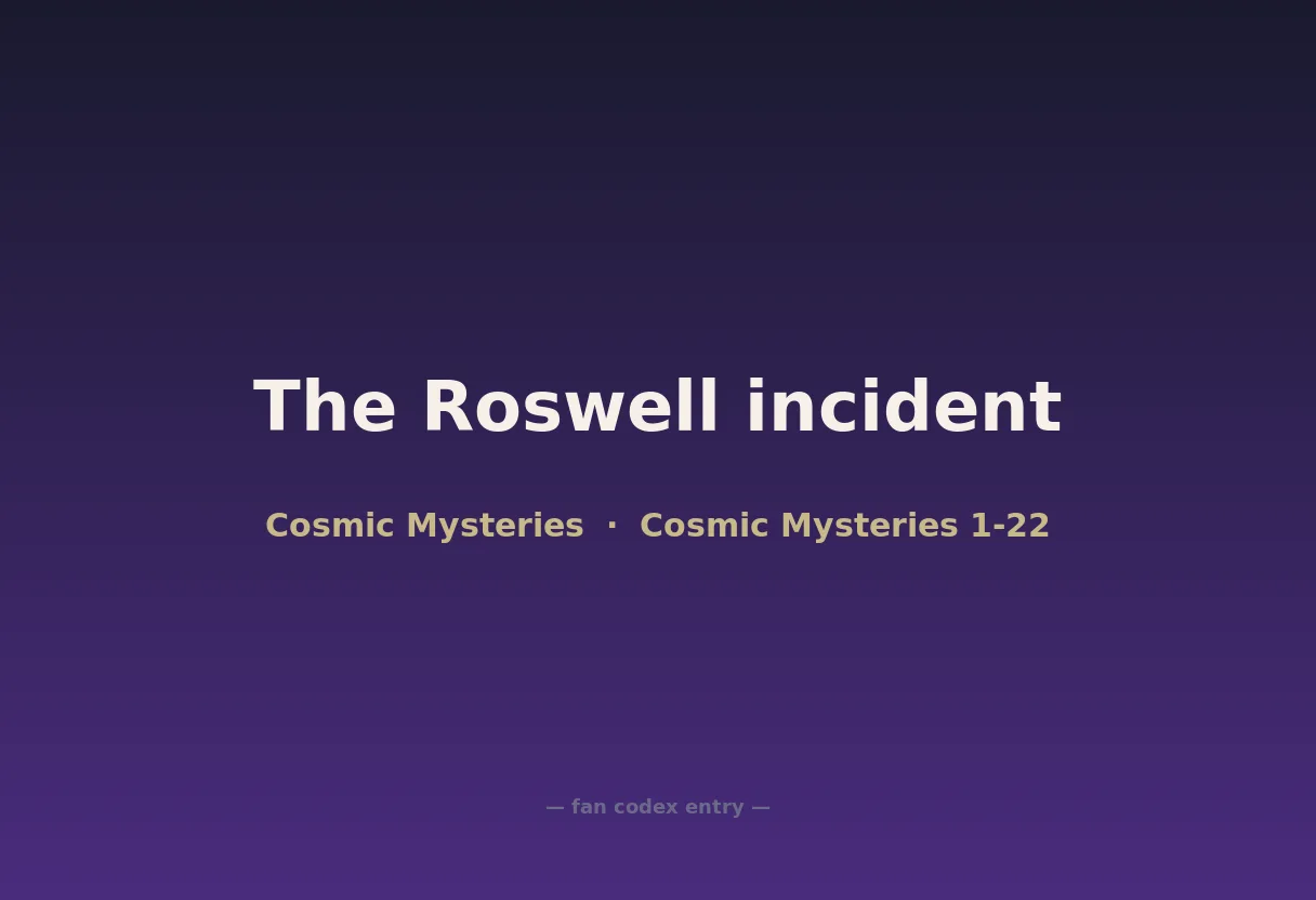 The Roswell incident