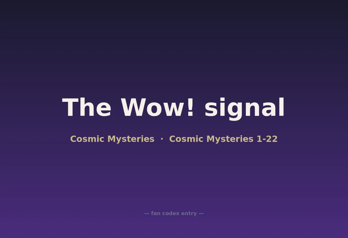 The Wow! signal